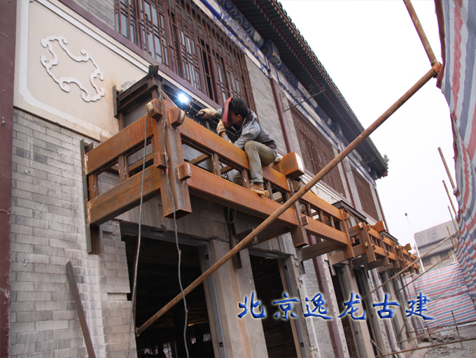 Commercial Street antique building door construction